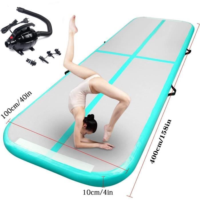 Livraison Gratuite 4M Gonflable Gymnastique Matelas Gym Roller Air Piste Air Adulte Tapis-Vert
