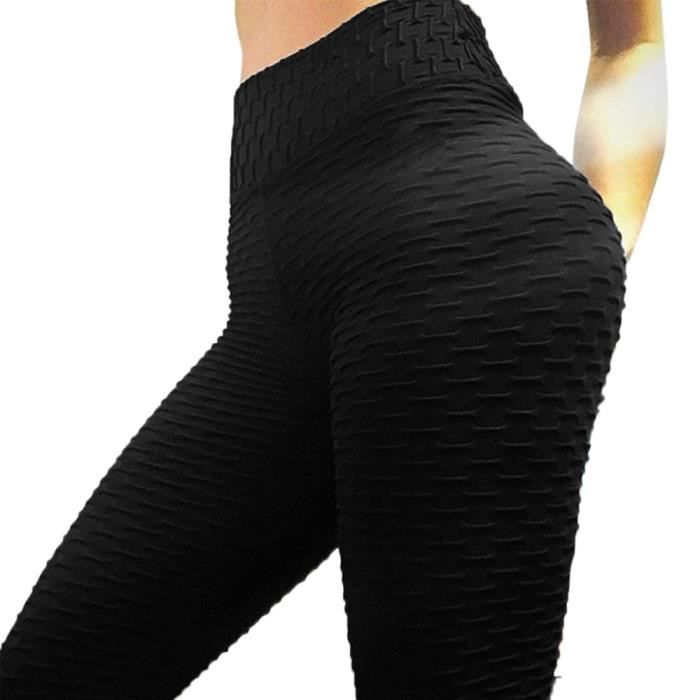 EXQUISGIFT Femmes Leggings Push Up Pantalons simple Yoga Fitness Mode Legging SFW80413316 Noir