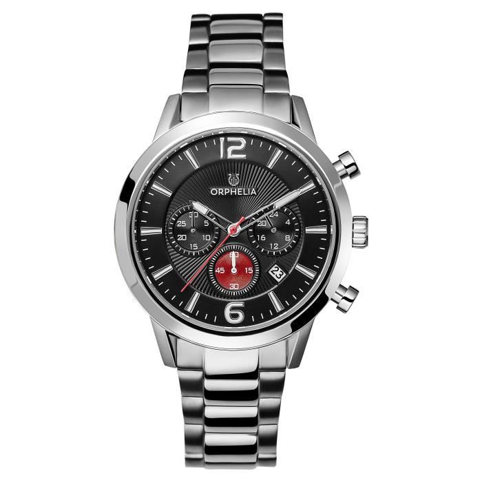 ORPHELIA - Montre Homme - Quartz Chronographe - Bracelet Acier inoxydable Argent - OR82807