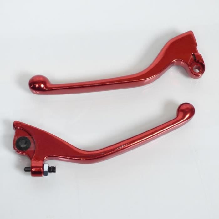 Paire de levier rouge anodisé moto Derbi 50 GPR neuf frein avant droit embrayage