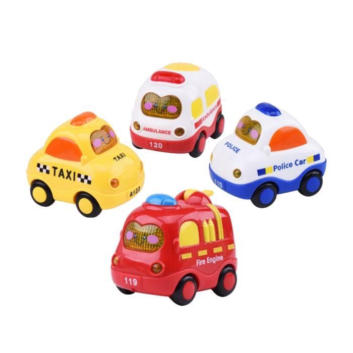 4pcs friction voiture pousser et aller mini alimenté jouer VEHICULE MINIATURE ASSEMBLE - ENGIN TERRESTRE MINIATURE ASSEMBLE