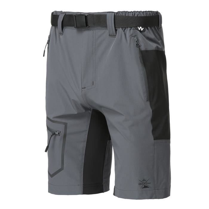 WANABEE Short de randonnée Activ 500 - Homme - Gris Anthracite