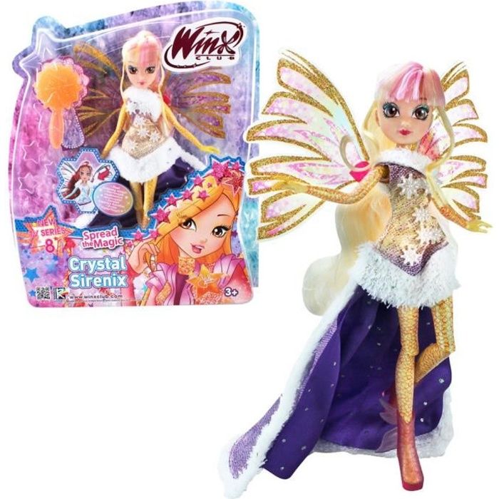 Stella | Poupée Crystal Sirenix | Winx Club | Ailes Mobiles | Saison 8