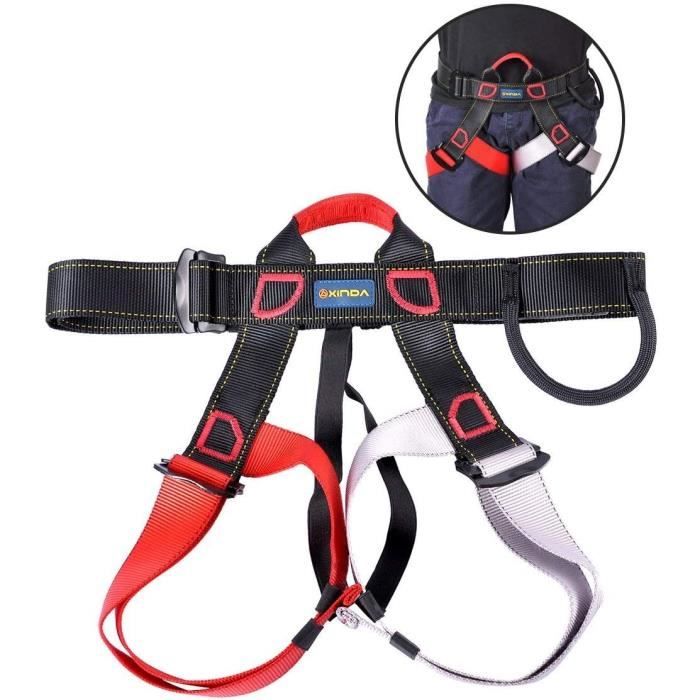 Baudrier d'escalade Harnais de Protection Ceinture de Sécurité Harnais Élagage pour Spéléo Escalade l'équipement