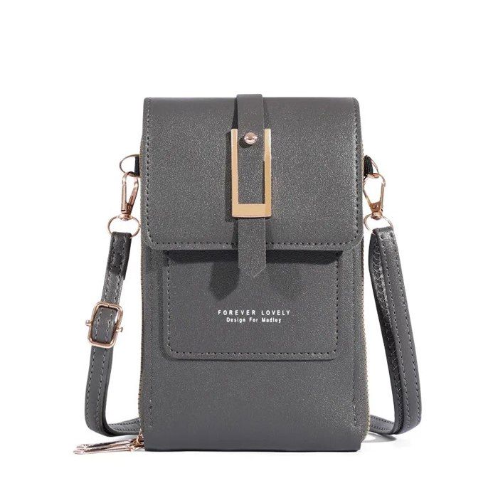 Sacs à bandoulière pour téléphone de couleur marron, portefeuille pour téléphone portable pour femme, portefeuille en cuir tendance, sac à main pour téléphone portable