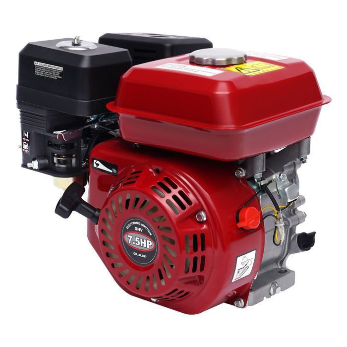 Moteur Essence 7.5CV 4 Temps - 210cm³ OHV - Pour Karting Et Usage Industriel - Démarrage Facile