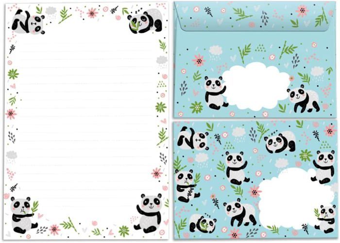 Bloc De Papier à Lettres Enfant Motif Robot – Format A5, 25 Feuilles Lignées + 15 Enveloppes C6 – Fabriqué En Allemagne