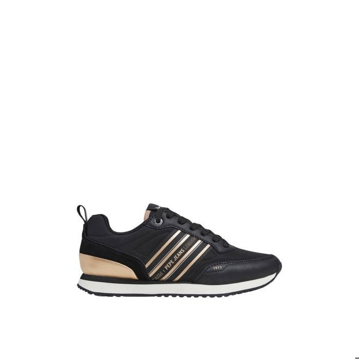 Pepe Jeans Baskets femme - Pepe Jeans - Dublin City - Cuir - Noir - Plat