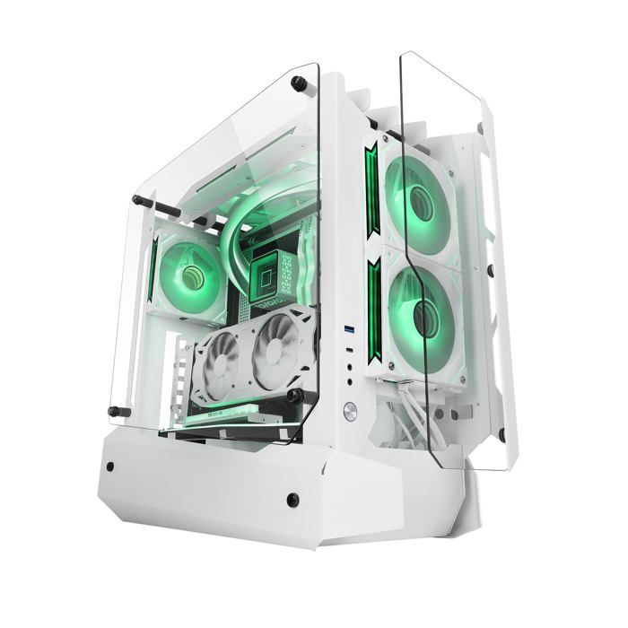Boîtier Gaming ATX - Mars Gaming - MC-EDGE - Open Air - Verre Trempé - USB-C et USB 3.0