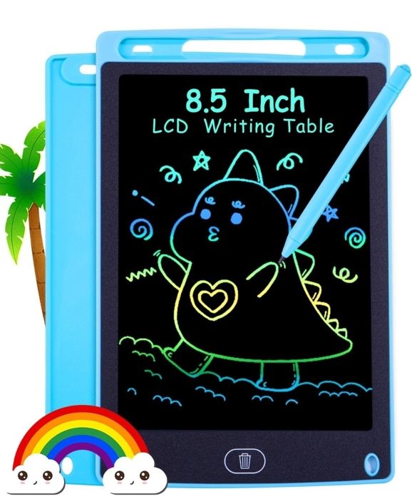 Tablette Dessin Enfant Ardoise Magique 8.5 Pouces LCD - Couleur Bleue
