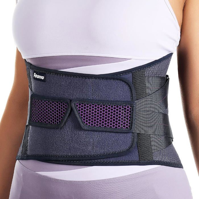 Ceinture Lombaire Femme avec Supports Métalliques, Ceinture Dorsale Femme  Pour Sciatique, Hernie Discale, Scoliose, Ajustable, M