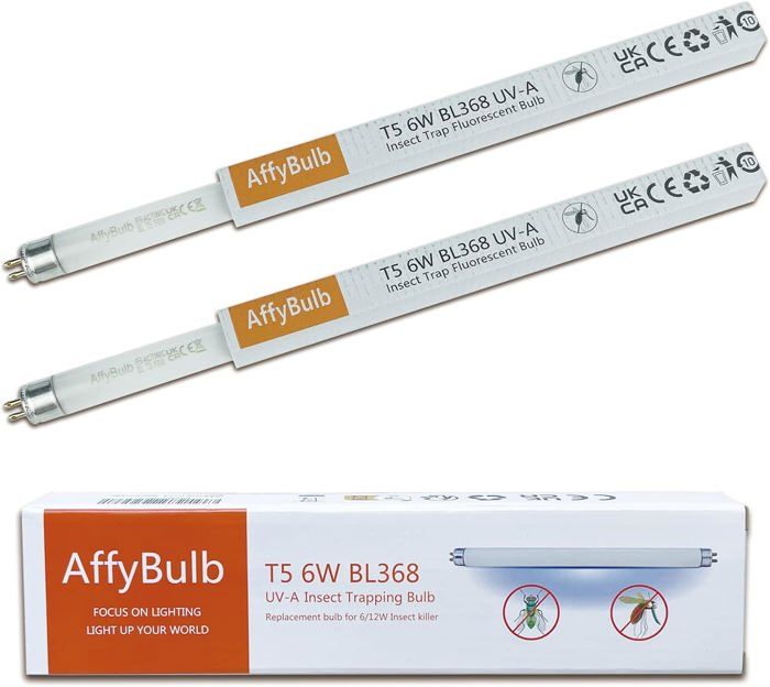 2 * 6W Replacement Bulbs For Lampe Anti Moustique/Tue Mouche Electrique - 9In T5 Bl368 Uv Tubes 2 * 6W Replacement Bulbs For Lampe Anti Moustique/Tue Mouche Electrique - 9In T5 Bl368 Uv Tubes
