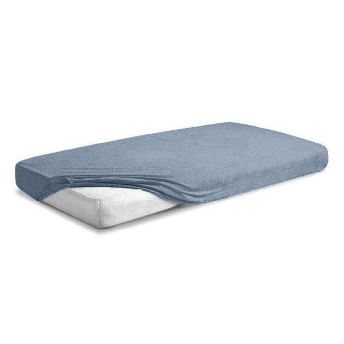 Drap-housse - MATEX - FROTTE PREMIUM - 140x200x20 cm - bonnet 20 cm - gris foncé coton 82%/polyester 18%
