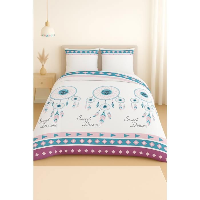 Couette - MORTREUX - Attrape Rêve - 200 x 200 cm - Mi saison - Multicolore
