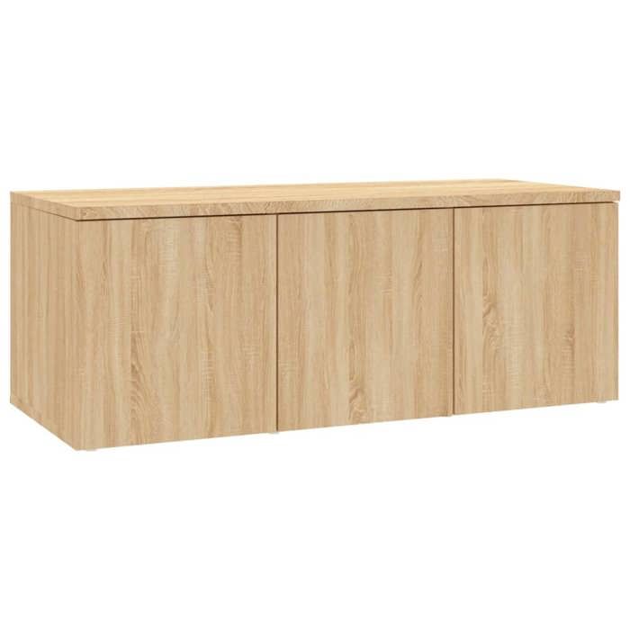 Printemps/été 2025 Meuble TV Chêne sonoma - JM - haute de gamme - 80x34x30 cm Bois dingénierie EU2438