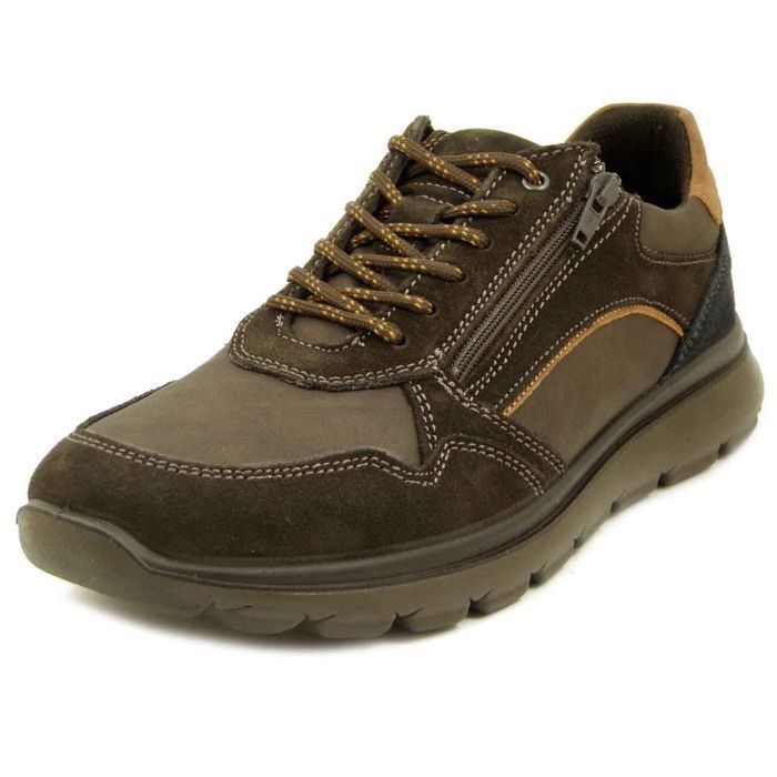 Basket Homme - Sneaker en Daim/Nubuck - IMAC - Marron - Lacets et Zip Basket Homme - Sneaker en Daim/Nubuck - IMAC - Marron - Lacets et Zip