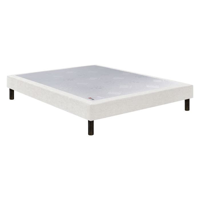 Sommier Nature confort médium 18 cm - Epeda chenillé lin 140x190