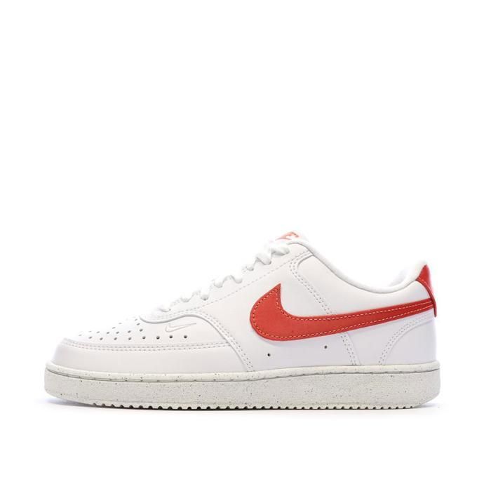 Nike Baskets Blanches/Rouge Femme Nike Court Vision