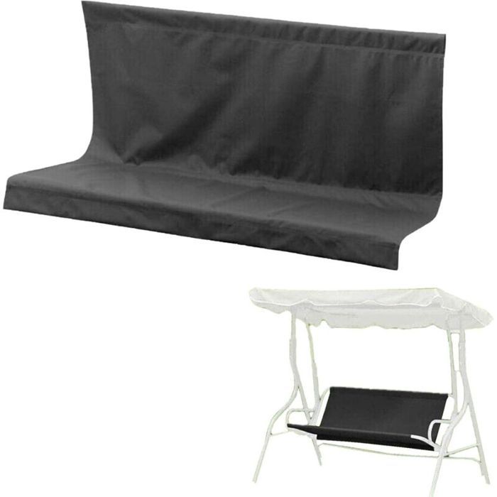 Toile de Balancelle de Jardin en Tissu 600D Oxford Imperméable 148 x 100cm Toit de Rechange pour Balançoire Extérieur