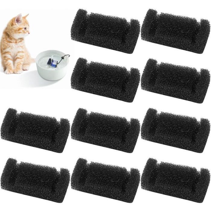Filtres pour fontaine à eau pour chat - Unbrand - Lot de 12 filtres - Éponge filtrante - Pièces de rechange