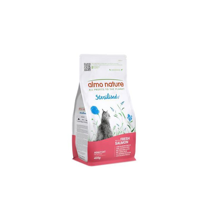 Sterilised - Croquettes pour Chat Stérilisé au Saumon Frais - À Faible Teneur en Magnésium et avec des Fibres pour Le Contrôle