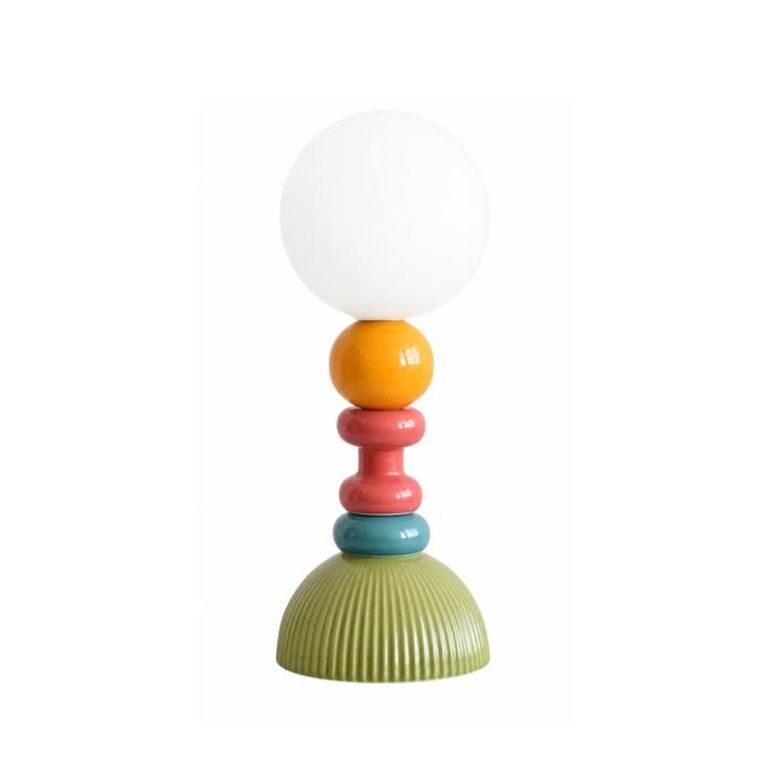 Lampe à poser en céramique multicolore - Pili - Maison Pavane