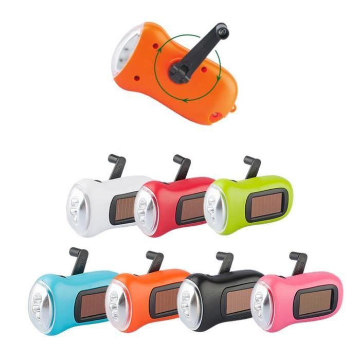 Rechargeable Lampe poche torche LED Manivelle Dynamo