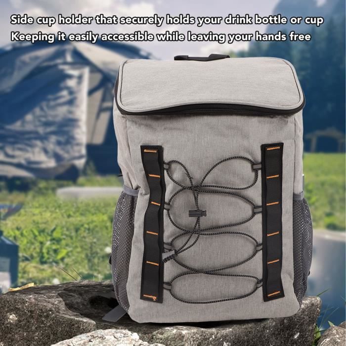 sac dos thermique Sac Isotherme pour Aliments de Camping Glaci re Portable Ext rieure pour Sac Dos isol Porte gobelet 84530