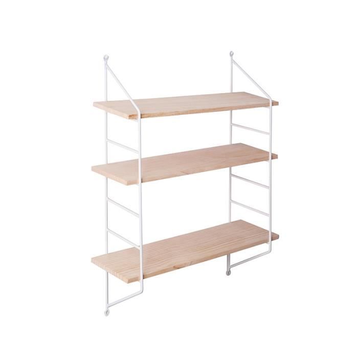 40cm Etagere Bibliotheque Murale En Fer Et Bois Chambre Decoration Salon Avec 3 Planches Blanc Achat Vente Meuble Etagere 40cm Etagere Bibliotheque M Cdiscount