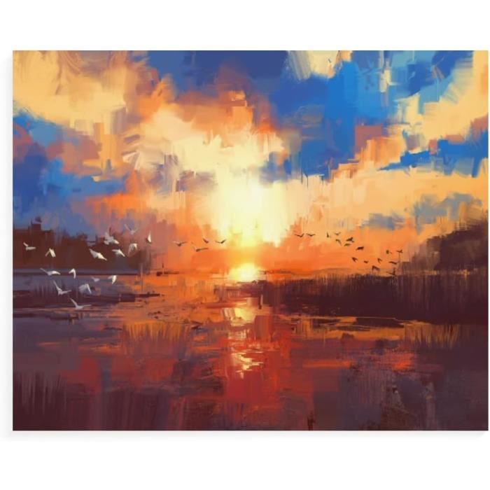 Mafenr Art Zèbre Peinture Numero Enfant Avec Cadre, Zèbre Kits De