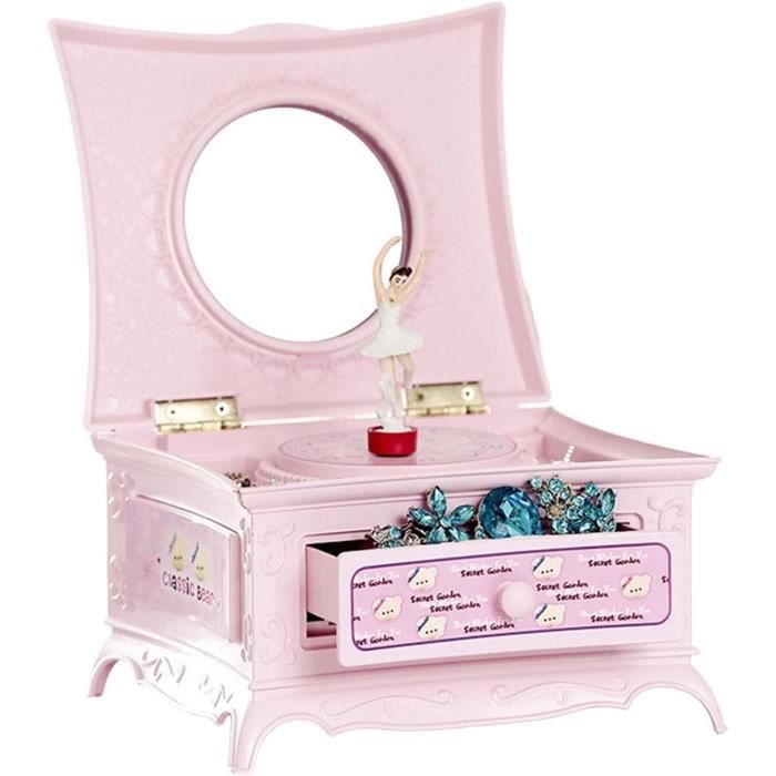 Boîte à Bijoux Musicale, étui à Musique Vintage Rotatif, Cadeau Avec