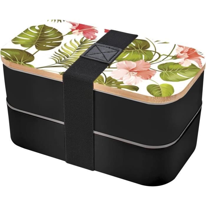 Bo te Bento Hawaii Lyric Flower Pattern Lunch Box Double Couche