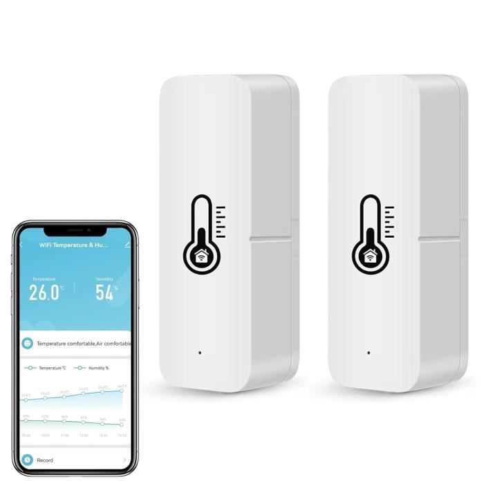 Lot De 4 Capteurs Température/humidité Zigbee - Surveillance Intérieure - Alertes Intelligentes - Compatible Maison Connectée