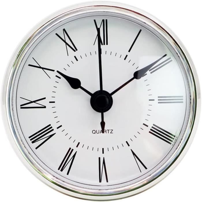 Insert Horloge à Quartz 61mm LICHENGTAI - Cadran Chiffres Romains, Pile AA, Pour DIY & Remplissage