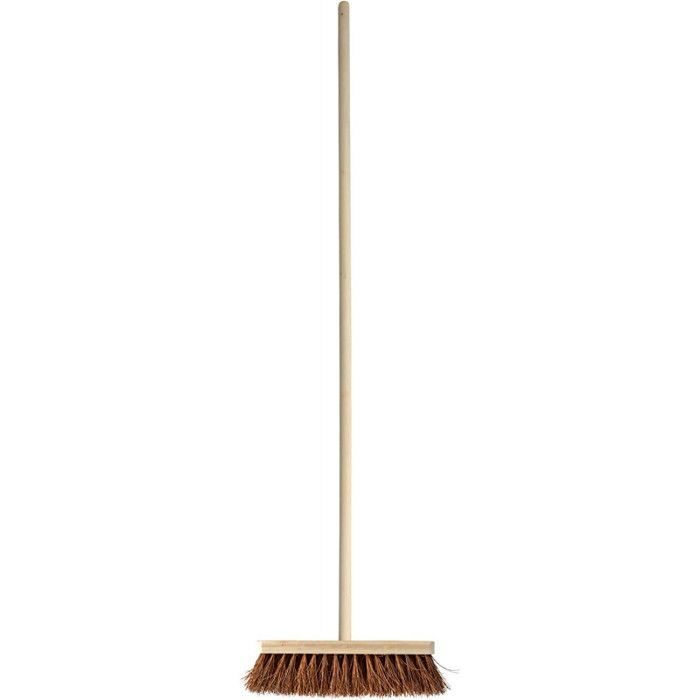 Balai De Rue Industriel 40 Cm + Manche Bois 150 Cm - Balai Extérieur Robuste Pour Cour, Jardin, Trottoir Et Garage