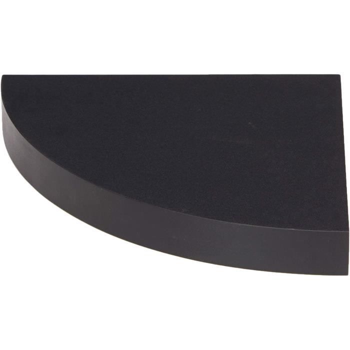 ASHATA Étagère D'angle Flottante Noir 25x25x3,8 Cm MDF -FHE323898