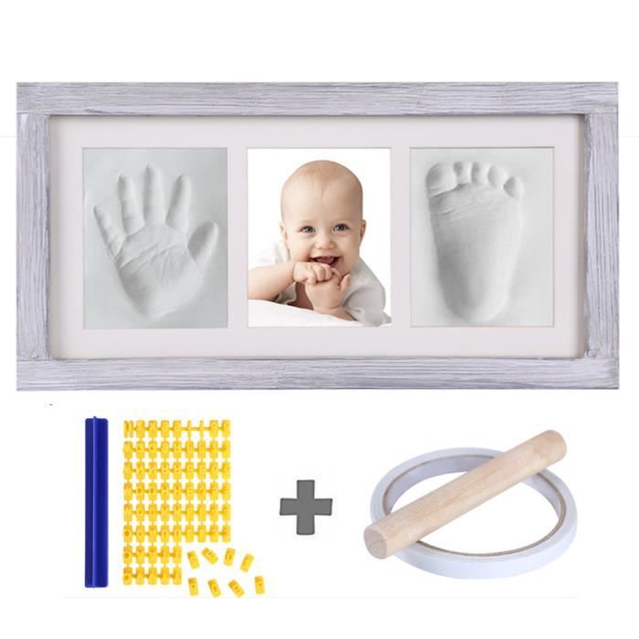 Kit Empreinte Bebe Mains Pour Liste De Naissance Souvenirs Memorable Decorations Murale Ou Pour Table Argile Et Cadres Cdiscount Maison