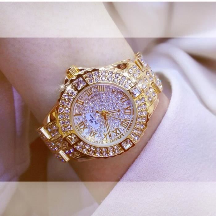 Montre Femme Orlando Avec Strass Et Diamants - Bracelet Quartz - Idée Cadeau