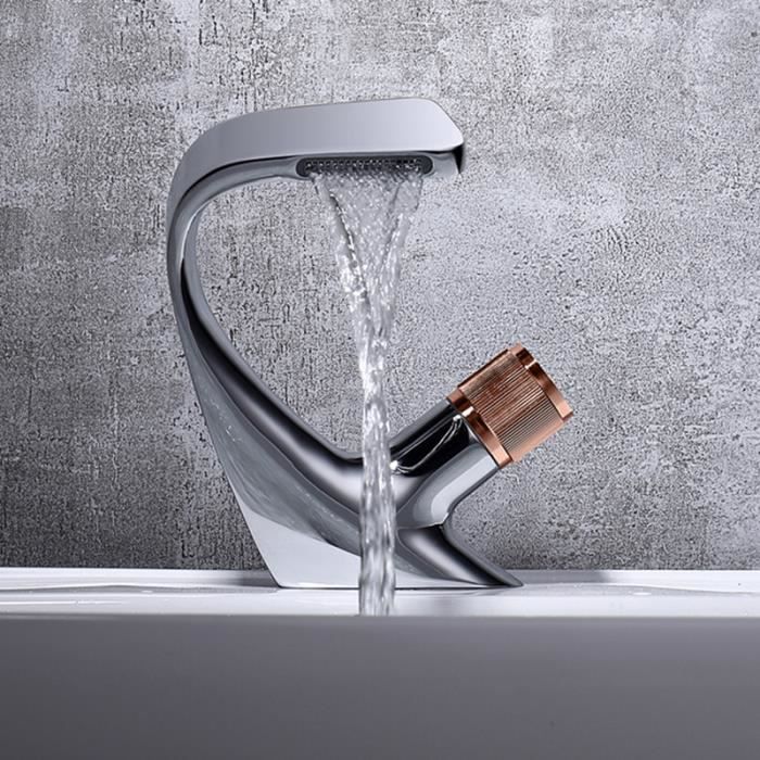 Robinetterie De Lavabo De Lavabo De Salle De Bains En Chrome Et Or