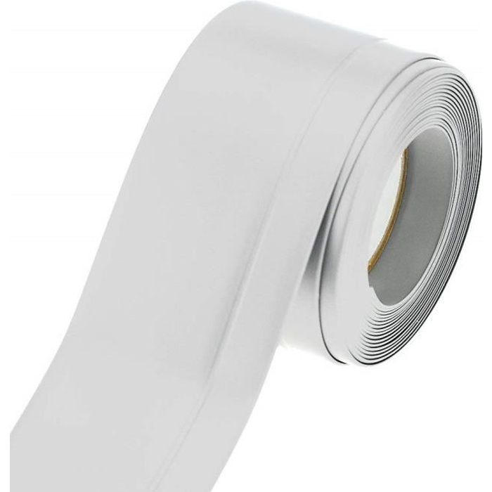 Plinthe souple flexible de haute qualité en PVC MadeInNature®/BLANC, hauteur 60mm (x) 15m longueur