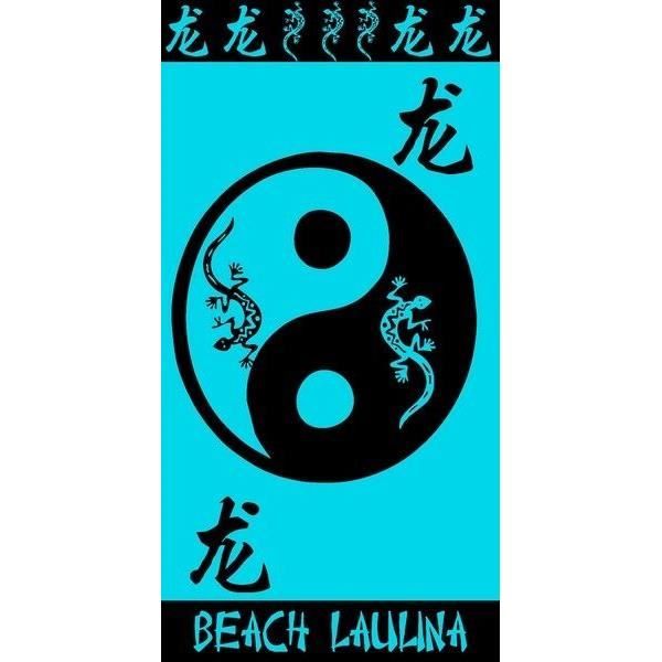 Serviette Drap De Plage Ying Yang Zen Jacquard 95 X 175 Ly