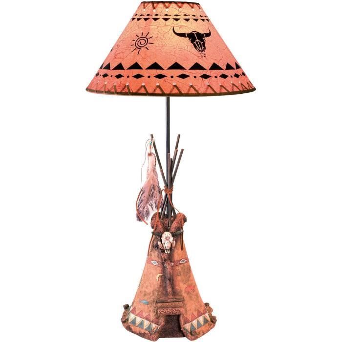 Lampe Indien Tipi 67 Cm Western Achat Vente Lampe Indien
