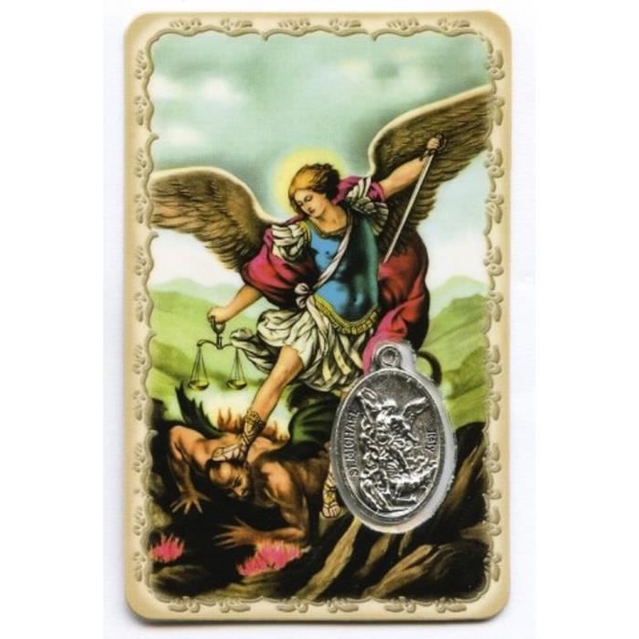 Carte médaille archange saint Michel - de l'Oratoire Saint Carte médaille archange saint Michel - de l'Oratoire Saint