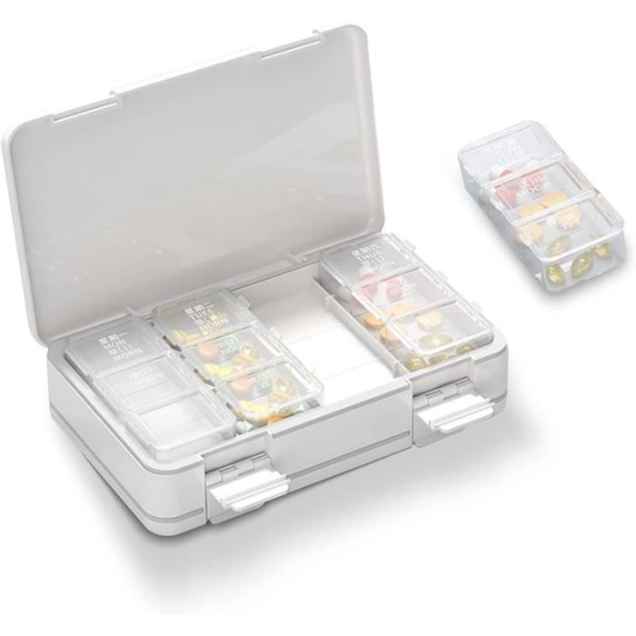 Lot De 24 Piluliers Semainiers - Boîte à Pilules 7 Jours Détachable - Transparent - Neuf (Marque S&L)