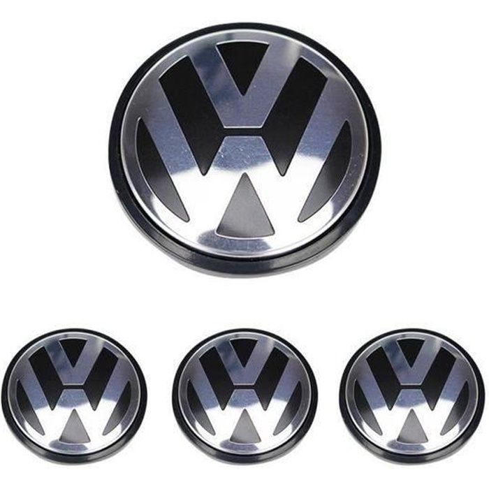 4 x caches moyeux centre roue VW pour Volkswagen 65mm ref. 3B7 601 171