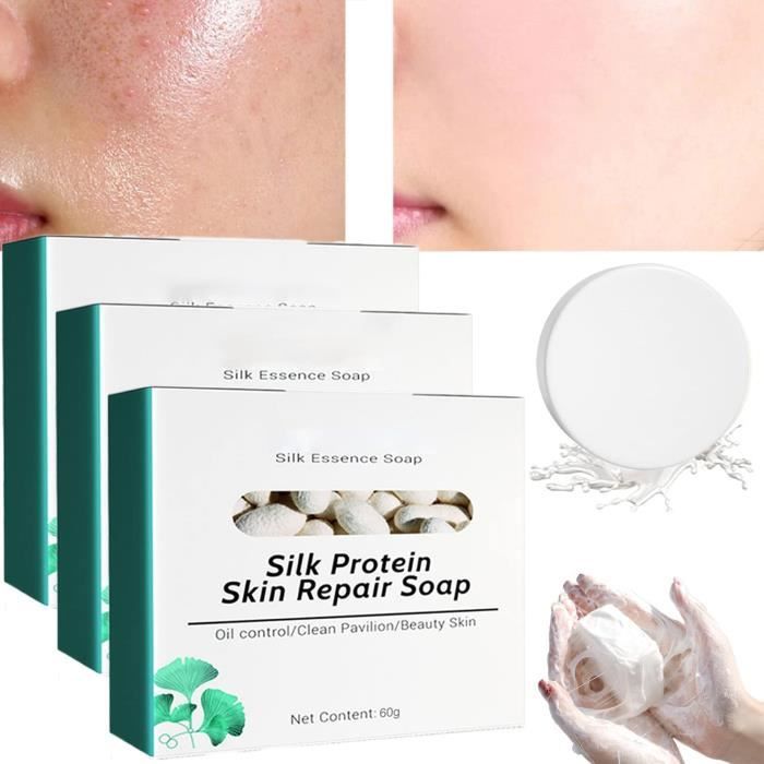Collagen Milk Whitening Soap,3pcs Silk Protein Skin Repair Soap