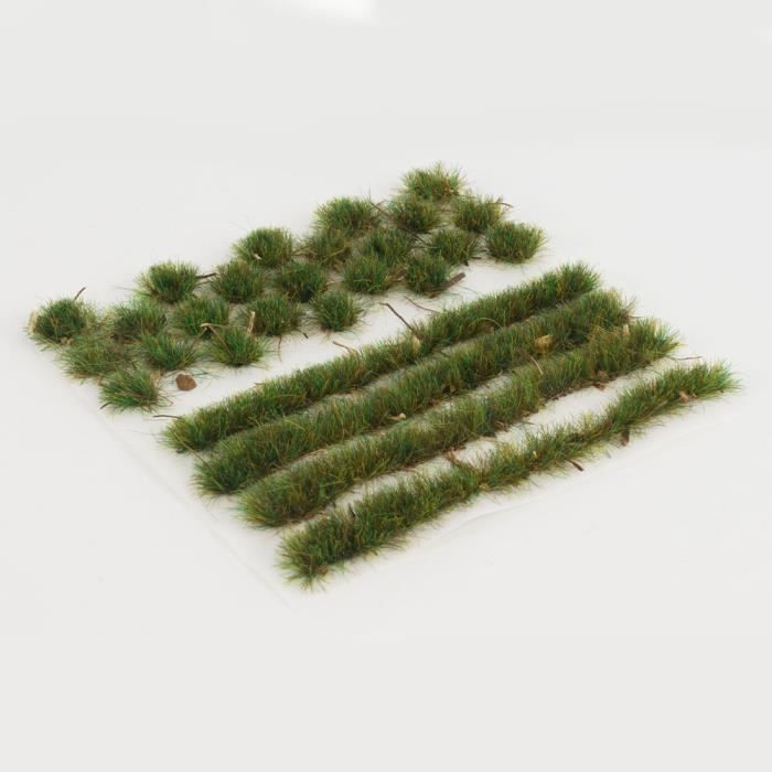 Modélisme Ferroviaire 2 mm / 4 mm / 6 mm Alpine d’Été, 2 mm wws Décor Paysage Miniatures Lot de Touffes et Bandes Autocollantes d’Herbe Statique 