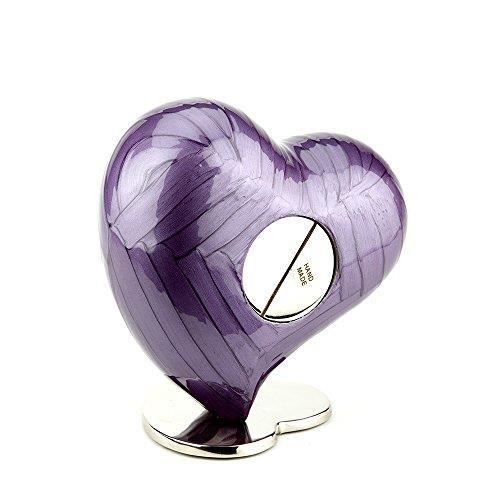 Aluminium Urne Herzform 12,7cm - Perlmuttfarben Für Asche