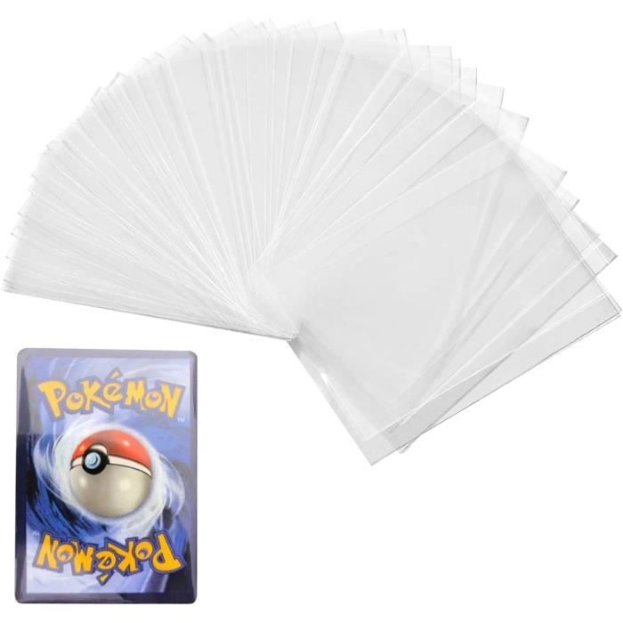 200Pcs Pochette Carte Pokemon, Pochettes Pour Cartes Trading Card Game  Collection, Transparente Accessoires Album Classeur