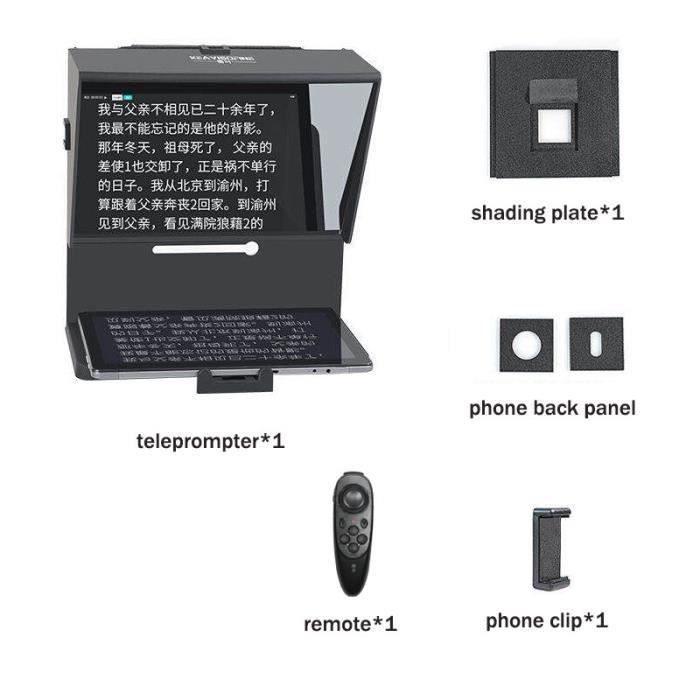 Trépied photo,Téléprompteur Portable Q2 pour tablette,téléphone,appareil photo DSLR,pour enregistrement vidéo- for Phone[B]